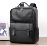 Large Capacity Men's Leather Computer Backpack - Image 9