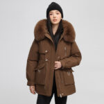 Cross-border Fleece-lined Thickened Parka Collar Slim Fit Slimming Cotton Coat - Image 8