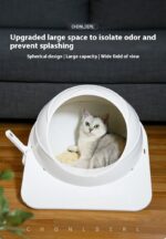 Litter Box Large Fully Enclosed Cat Litter Basin Deodorant - Image 6
