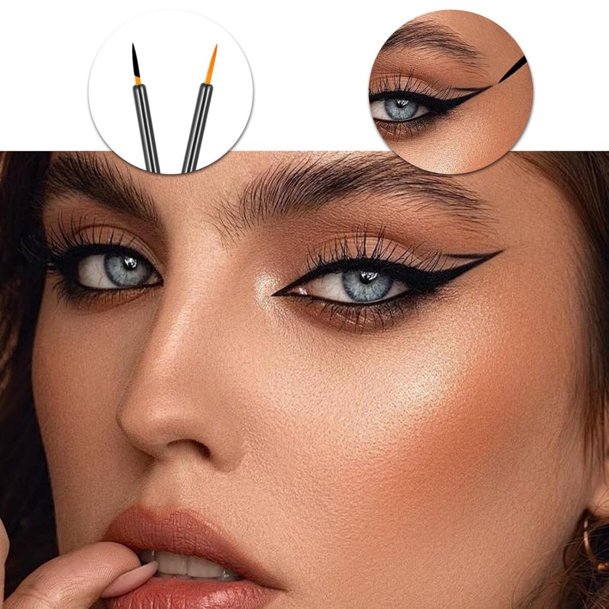 One Hundred Pack Disposable Eyeliner Brushes - Ultra-Fine Point Applicators, Black Cosmetic Eye Wands For Precise Makeup Application - Image 4