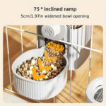 1.2L Automatic Pet Feeder Cage Hanging Bowl, Suitable For Small Puppy Cat Rabbit Food Container Dispenser Bowl - Image 3