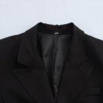 Elegant Slim Lapel Long-sleeved Overcoat Jacket - Image 3