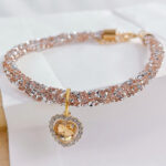 Cat Collar Heart Jewel Pendant Party Reflex Rhinestone Necklace - Image 5
