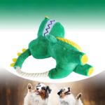 Dog Plush Sounding Chew Toy Durable Plush Toy Chew Dog Toys With Squeaker Soft Interactive Dinosaur Shape Pet Plush Toys For - Image 5