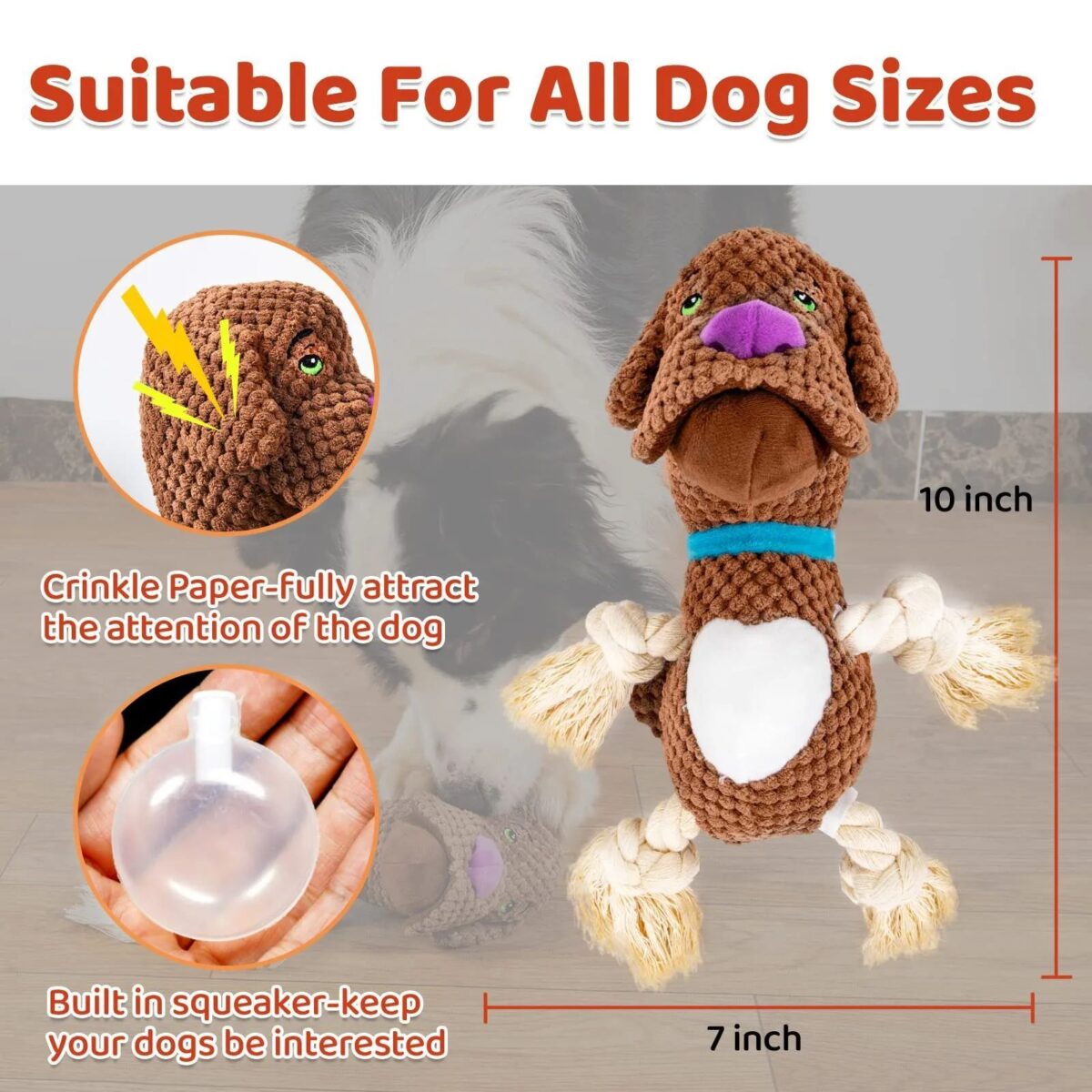 Dog Plush Shell Shape Containing Sound Paper Bb Called Bite-Resistant Molar Pet Toy Interactive Large Dog Puppy Pet Supplies - Image 4