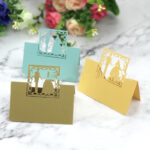 European-style Wedding Seat Holding Hands Small Table Card - Image 4