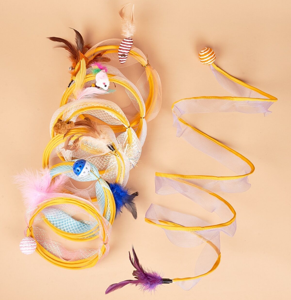 Cat Tunnel Feather Mouse Transformational Durability - Image 2