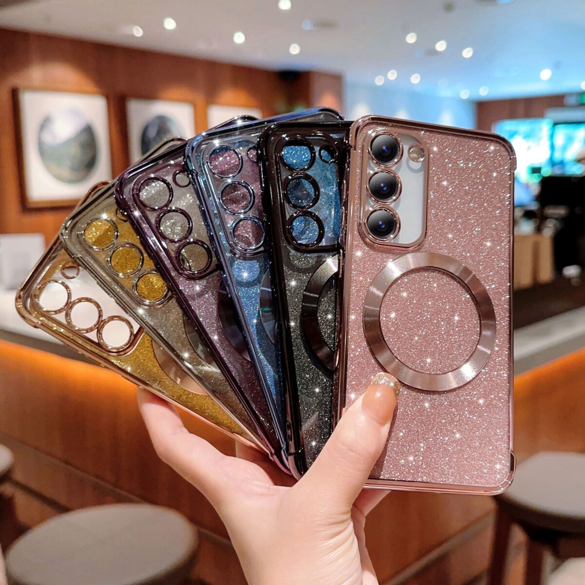 Magnetic Plating Transparent Solid Color Phone Case - Image 7
