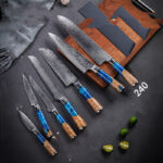 Damascus Restaurant Commercial Professional Kitchen Knife Set - Image 9