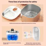 All Stainless Steel Cat Smart Wireless Rechargeable Pet Drinking Bowl Automatic Loop - Image 5