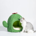 Cactus Cat Bed Warm Enclosed Kitten And Dog Nest Deep Sleep Comfort Mat  Pets Tent Cozy Cave  Indoor Pet Supplie - Image 3