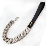 Pet Supplies Stainless Steel 32 Cast Traction Chain, Sandblasted Traction Black Handle - Image 4