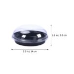 50pcs Transparent Cake Plastic Cupcake Muffin Dome Holder Cases Fruit Salad Box - Image 5