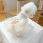 Dog Clothing Tulle Tutu Skirt Chest And Back High-end Wedding Dress - Image 10