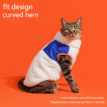 Winter Warm Pet Kitten Turtleneck Zipper Velvet Vest Winter Cold Vest - Image 3