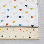Color Geometric Heart-shaped Lines Polka Dot Cotton Twill Bedding Home Clothes Fabric