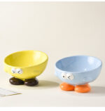 Cute Expression Pet Bowl Oblique Ceramic Bowl Tall Cat Bowl Cat Food Bowl Dog Basin Cat Food Basin Cervical Spine Protection - Image 5