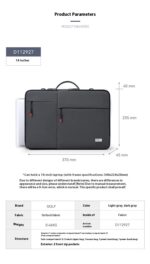 Men's 14-inch Laptop Portable Shoulder Lightweight Shockproof Protective Sleeve Liner Bag - Image 8