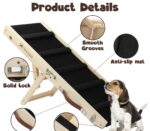 Wooden Adjustable Pet Dog Ladder Foldable Portable Non-slip Ramp - Image 3