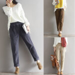 Large Size Women's Art Fan Xian Thin Corduroy Pants Autumn And Winter Loose Casual Trousers - Image 2