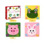 Tiktok Children's Cartoon Animal Wool Embroidered Painting Poke Kindergarten Educational DIY Handmade Toys - Image 5