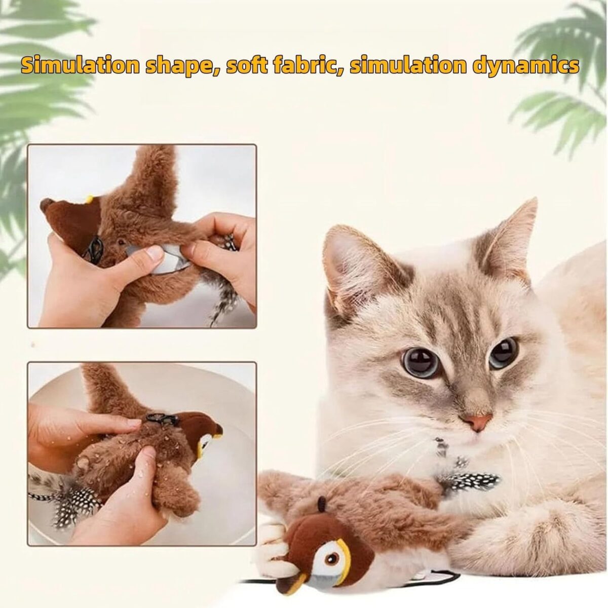 Interactive Chirping Bird Cat Toy, 2025 New Flying Interactive Flapping Chirping Bird Cat Toy, Flapping Bird Cat Toy For Indoor Bored Cats, Flapping Bird Cat Toy - Image 8