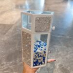 Glass Storage Box Dustproof With Lid Diamond Eyebrow Pencil Eyeliner Pearl Brush Bucket - Image 5