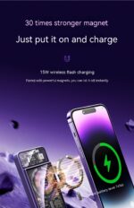 With Cable Magnetic Suction Wireless Charger Large Capacity Portable Power - Image 10
