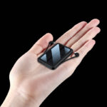 Square Aluminum Shell Solar Power Bank With Cable - Image 5