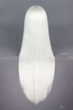 100cm White Universal Long Straight Hair - Image 3