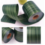 Bark Decorative Titanium Leaf Double Sided Satin Ribbon - Image 3