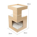 Solid Wood Double Layer No Trace Stickers Sisal Cat Nest - Image 2