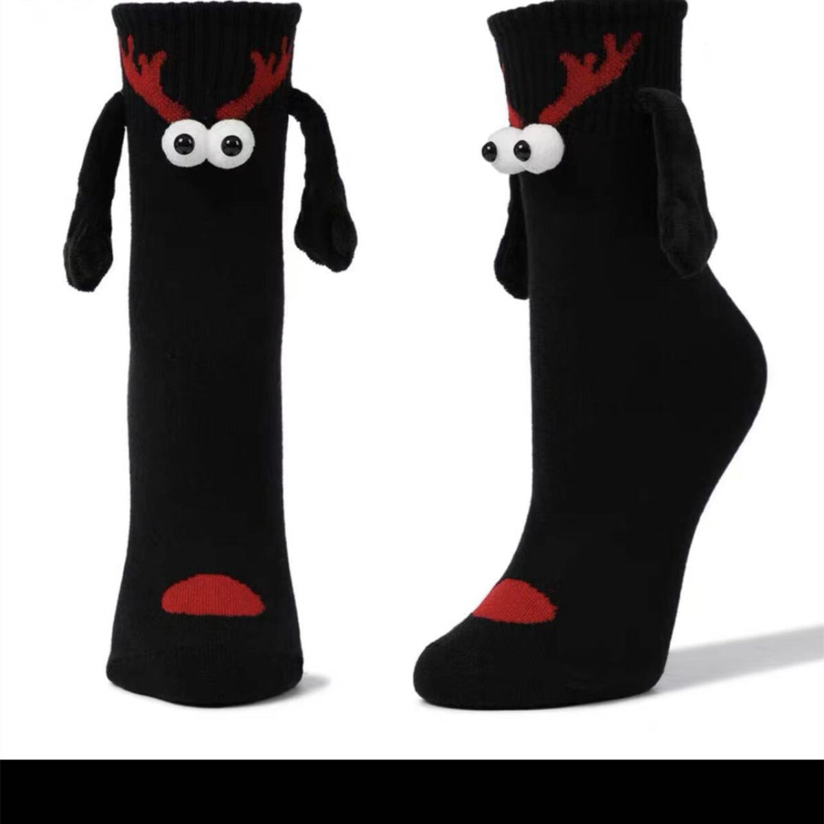 Couple Magnetic Handle Cute Hand Socks Christmas - Image 9