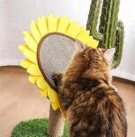 Sisal-Covered Cat Claw Scratcher Pole With Sunflower Cat Scratching Post And Flower Cat Tree Furniture - Image 5