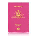 Light Blue PU Leather Card Bag Minimalist Travel Document Protective Case - Image 6