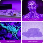 UV Flashlight LED Handheld Blacklight Flashlight Mini Light Torch Detector For Dog Pet Urine Stains Bed Bugs And Scorpions Batteries Not Included - Image 6