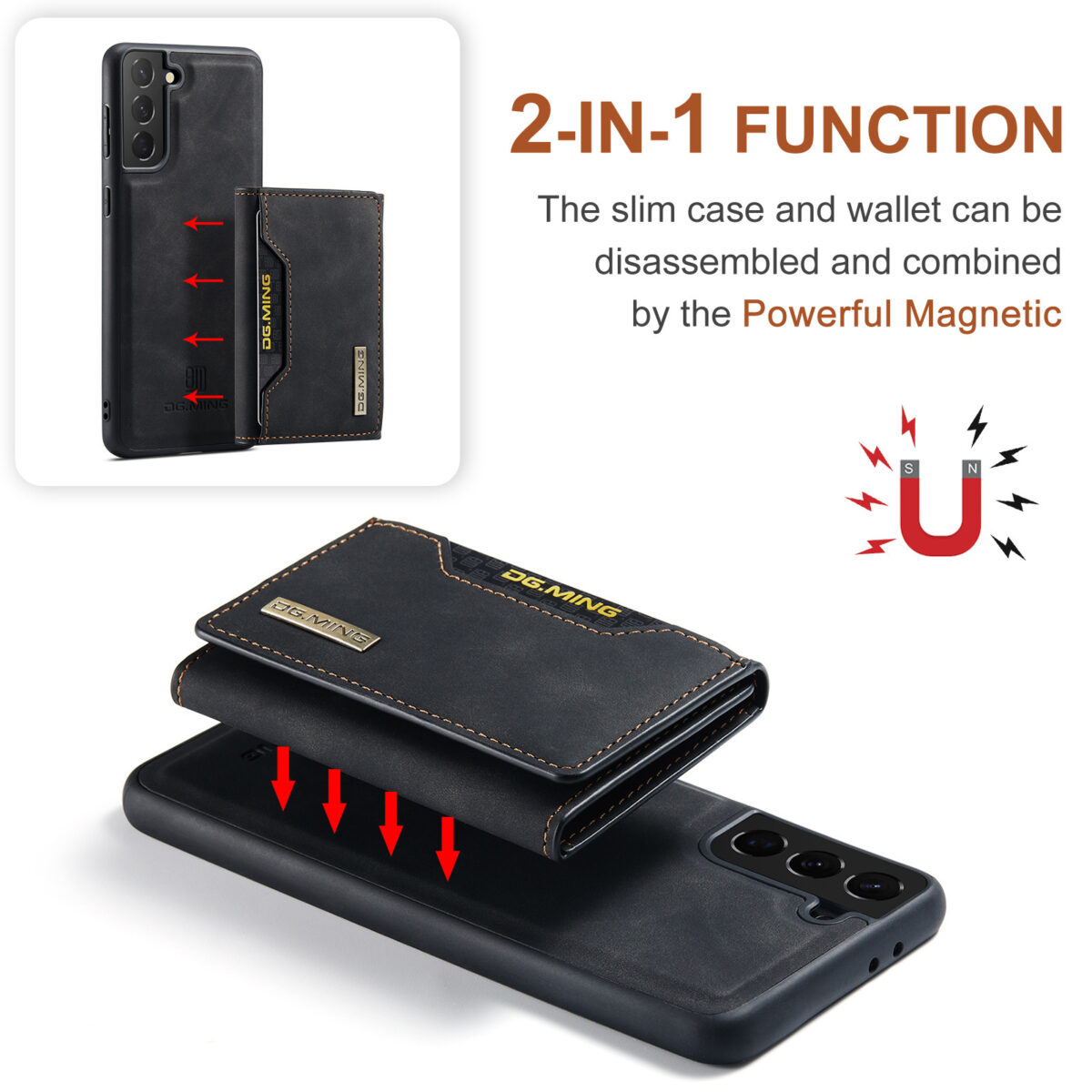 Simple Solid Color Magnetic Card Case - Image 8