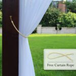 Outdoor Shading Door Curtain Waterproof Curtain Pavilion Balcony White Mesh Curtains Terrace Window Screen - Image 2