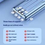 PD66W Fast Charge Power Bank 20000 MA Large Capacity With Cable Mobile Power Supply - Image 4