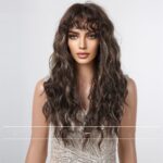 Wig Female Bangs Roller Fluffy Mid-length Hair Natural Full-head Wig - Image 5