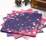 Double-sided Two-color Japanese-style Floral Origami Square Printing Origami - Image 5