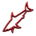 Personalized Hollow Shark Metal Decorative Label - Image 2