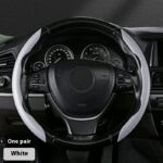Steering Wheel Cover Sweat-absorbent Suede Carbon Fiber Pattern Protective Cover - Image 4