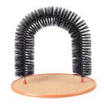 2-in-1 Cat Grooming Arch & Scratcher Toy - Satisfaction For Itchy Cats With Built-in Brush For Scratching And Rubbing - Image 3
