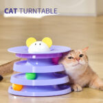 Rotating Four-layer Cat Plate, Interactive Educational Toy  Multicolor To Relieve Boredom - Image 5