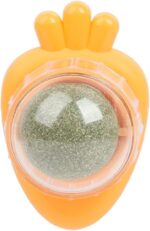 Catnip Toys Self Adhesive Carrot Shape Cat Catnip Balls Toy For Indoor Cat Cat Wall-mounted Mint Balls For Cat Teeth Cleaning Blue - Image 2