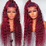 Women's Fashion Front Lace Long Curls Wig Chemical Fiber Head Cover - Image 10