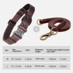 Leather Explosion-proof Large Dog Bandana Leather Pulling Rope - Image 8