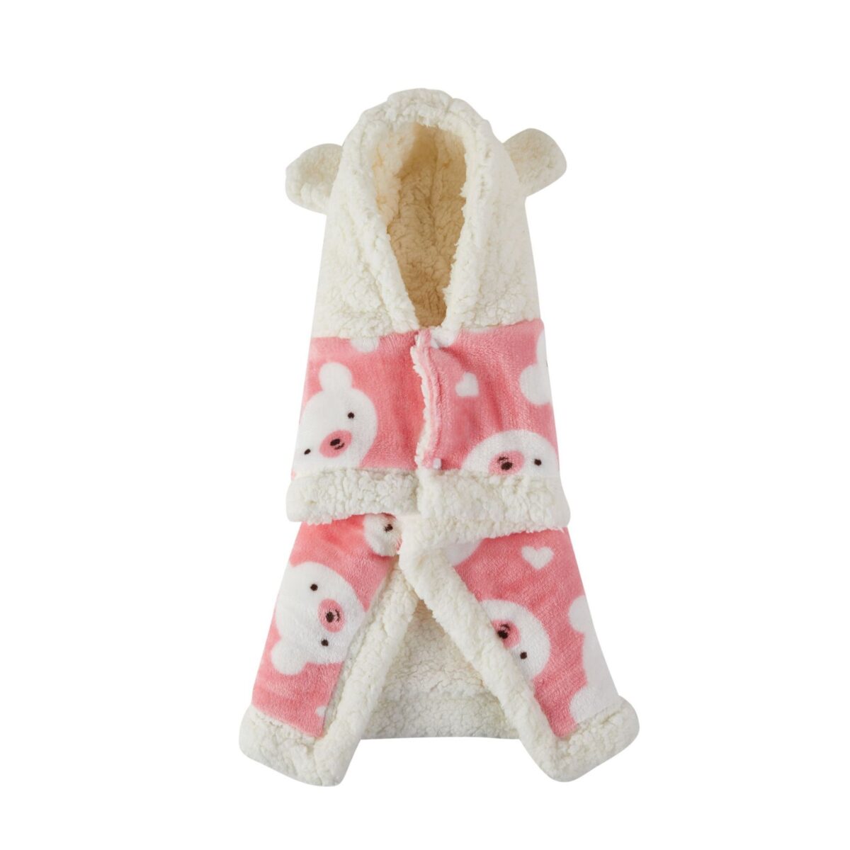 Pet Clothes Warm Thickened Flannel Hooded Shawl Pajamas - Image 6
