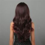 Middle Long Curly Hair With Reddish Brown High Temperature Silk Wig - Image 5